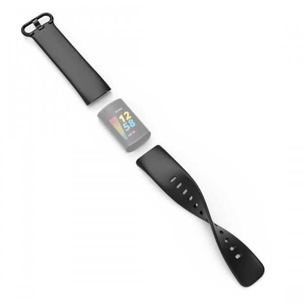 Hama TPU-Wechselarmband für Fitbit Charge 5, schwarz